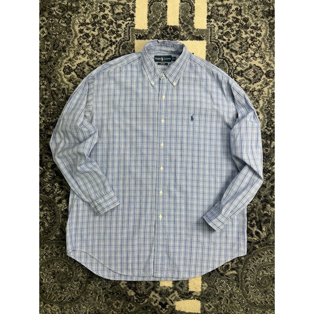 Vintage Polo Ralph Lauren Mens Shirt Blake Long Sleeve Button Down Size Large